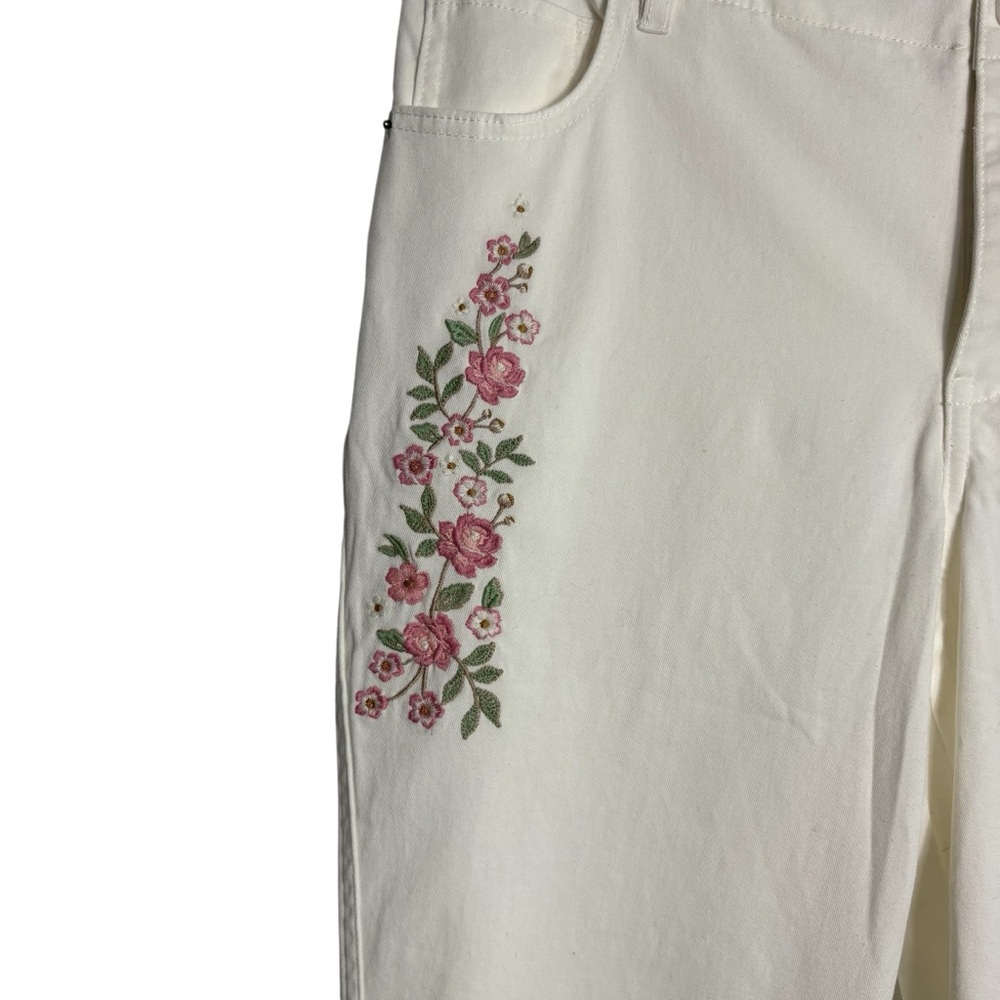 KATE & SAM Embroidered Stretch Straight-Leg Jeans Size 10 -- ALMOST NEW!!! - Picture 7 of 13